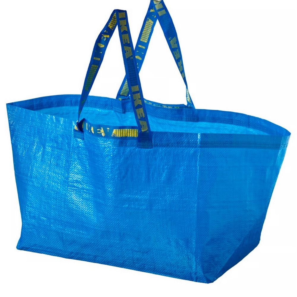 Set of 2 IKEA Blue Reusable Frakta Bag